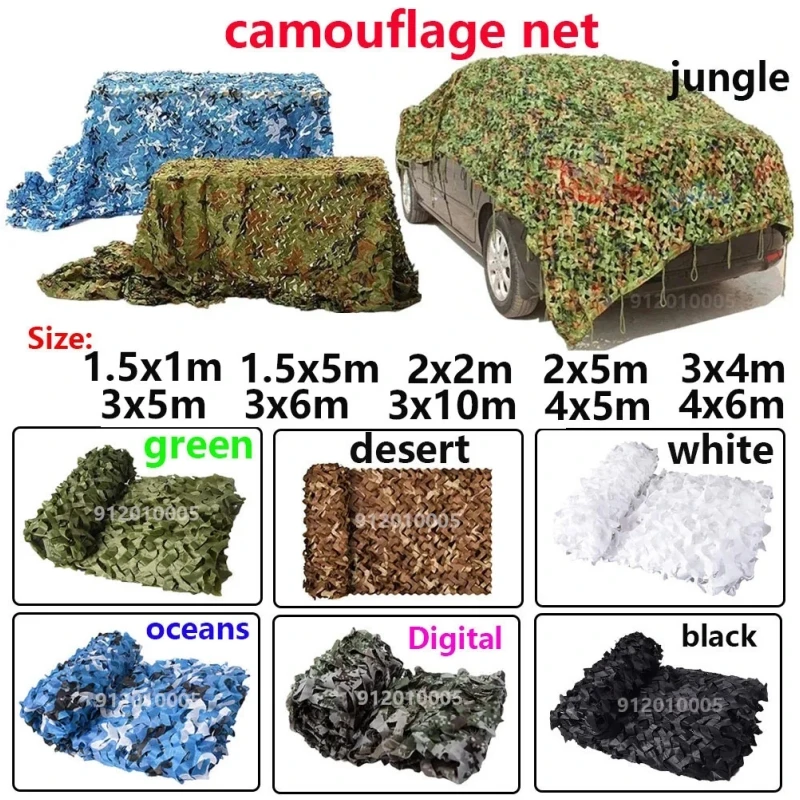 Woodland sunscreen camouflage net suitable for camping military hunting CS shooting rack party supplies decoration-animated-img