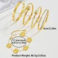 Europe and the United States hot stainless steel four-leaf clover lucky bracelet fashion women's nail bracelet gold bangles preview-4