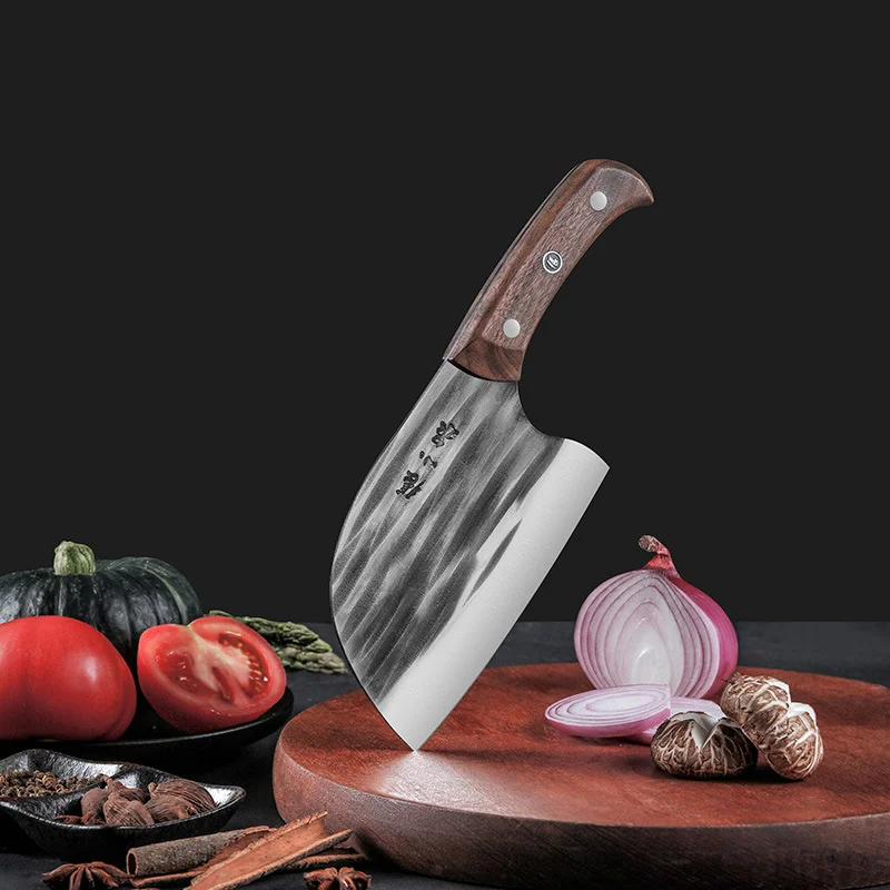 BAKULI Stainless steel kitchen knife, round head slicing knife