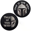 This is The Way Full/Half Helmet Art Embroidered Fastener Hook and Loop Backing preview-1