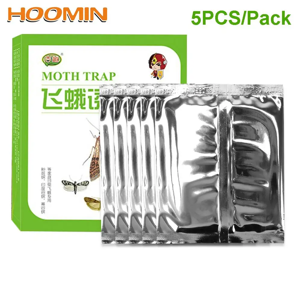 Moth pheromone Trap Moths Pheromone Killer Pest Reject Fly Insects Sticky Glue Trap 5pcs Clothes Pantry Food