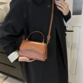 High Quality PU Leather Handbag Purse Women's Bag Solid Color Shoulder Crossbody Bags Lady Messenger Small Tote for Women Girls