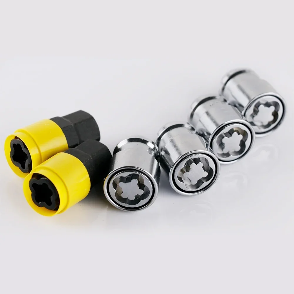 4pcs nuts+2keys M12X1.5 M12X1.25 High Quality Anti-theft 36mm Security Steel Wheel Lock Lug Nuts Locking nut-animated-img