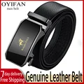 OYIFAN belt for men Business Men Genuine Leather Luxury Cowhide Men Belts Girdle Man Automatic belts Ratchet belt 벨트