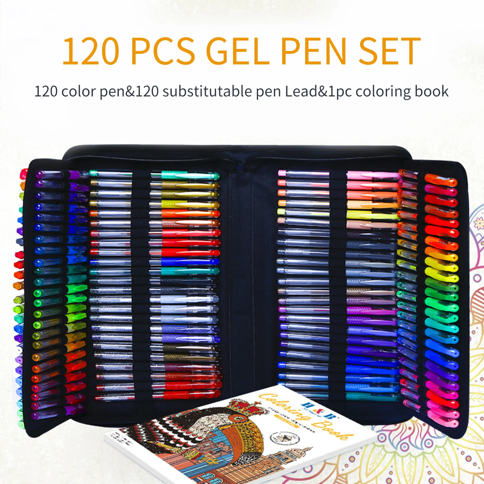 100 Colors Art Supplies Gel Pens For Adult Coloring Set Drawing