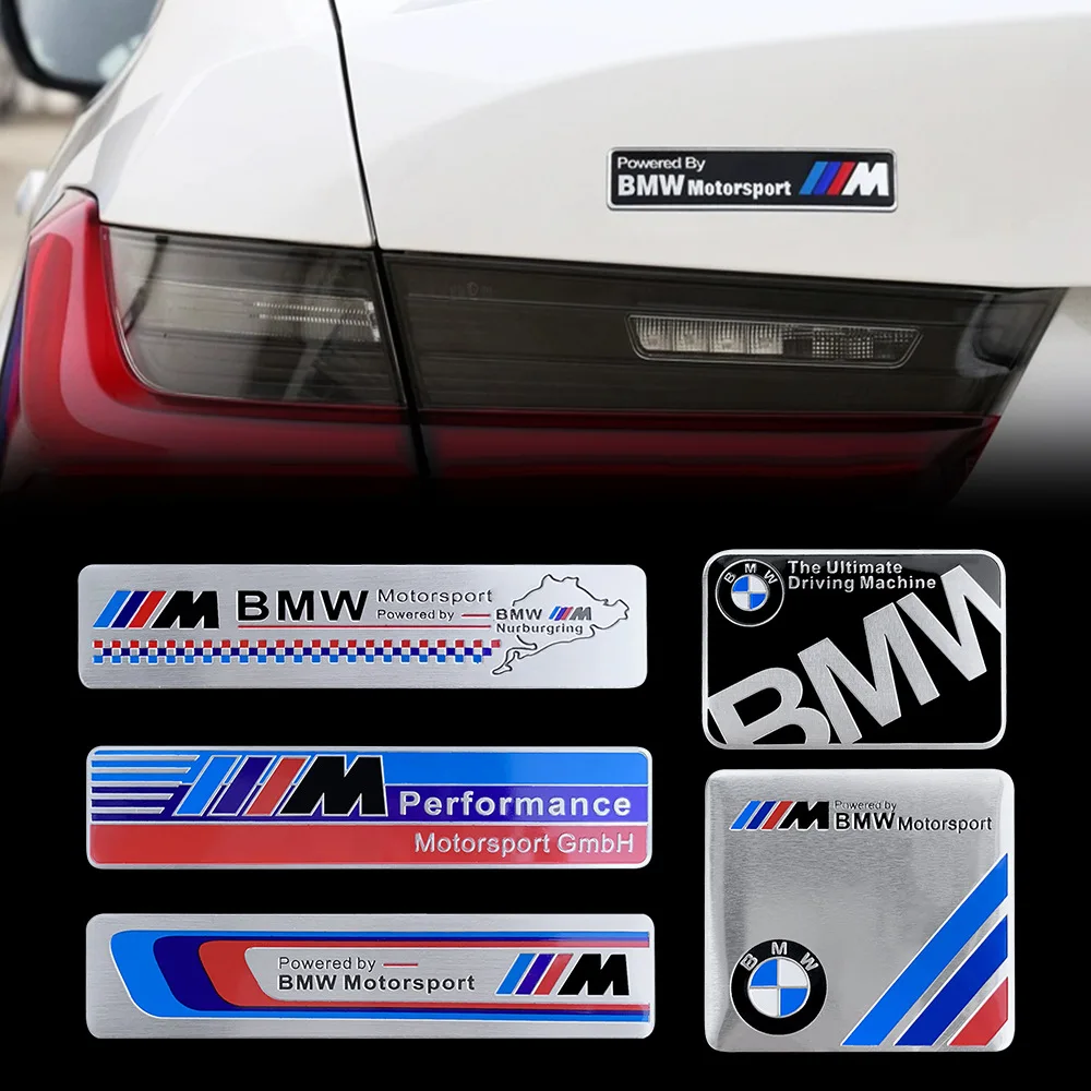 BMW New Car Styling 3D Alloy Metal Sticker Motorcycle Emblem Badge Sticker Car Body Rear Trunk Emblem Decal Auto Accessory-animated-img