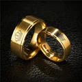 Gold Colour King Queen Crown Stainless Steel Couple Rings for Lovers Promise Men Women Valentine's Day Gifts preview-5