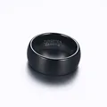 Punk Vintage Stainless Steel Black Ring for Men Fashion Charm Jewelry Wedding Engagement Band Quality Brushed Ring Accessory preview-1