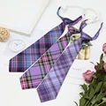 Shirt Necktie Women College Style JK Plaid Uniform Detachable Collars Removable preview-2