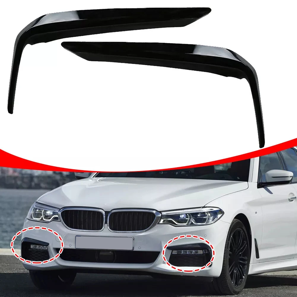 Front Bumper Fog Light Eyelid Cover Trim For BMW 5-Series G30 G31 For M-Sport 16-20 51118070541-Left 51118070542-Right-animated-img