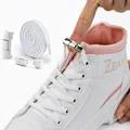 New No Tie Button Shoelaces Elastic Shoe Laces For Kids and Adult Sneakers Quick Lazy Metal Lock Lace Shoe Strings preview-1