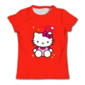 Hello Kitty Children's Pure Cotton Printed Boys and Girls Top T-shirt Short sleeved Pure Cotton Printed T-shirt Short sleeved
