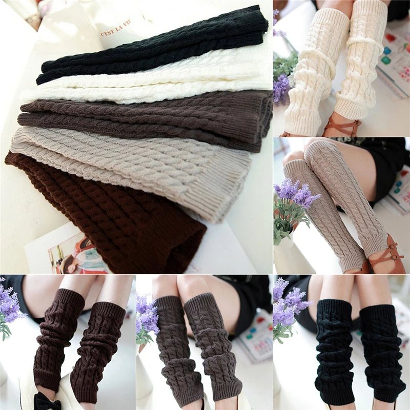 Warmers Winter Leg For Women Fashion Gaiters Boot Cuffs Woman Thigh High Warm Black Christmas Gifts Knit Knitted Knee Socks-animated-img