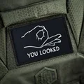 You Looked OK Tactical Patches Funny Printed Hook&Loop Patch Military OK Gesture Morale Badge Armband Backpack Stickers preview-1