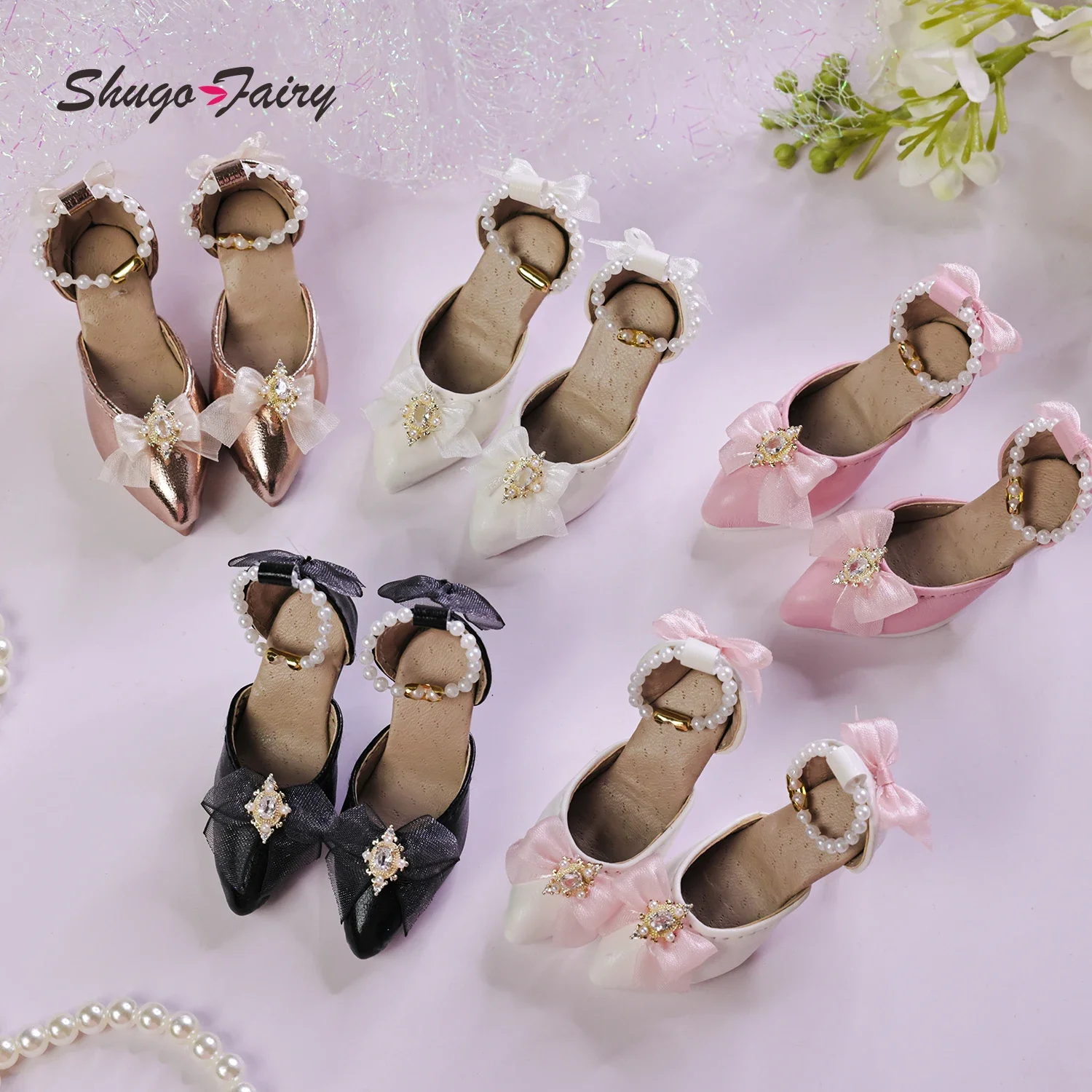 Shuga Fairy Bjd Shoes 1/4 Mini Toy High-heeled Shoes Multicolor Colors WX4-373 Bjd Doll Accessories-animated-img