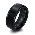 Modyle Punk Vintage 100% Titanium Black Wedding Bands Engagement Ring 8mm Male Finger Rings Jewelry