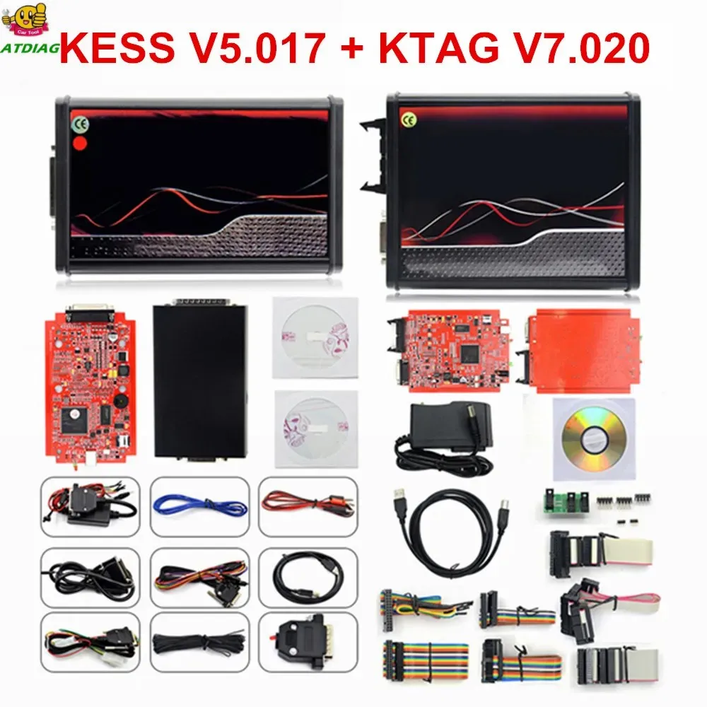 100% No Tokens RED KESS V2 V5.017 V2.23 ECU Chip Tuning Online KESS 5.017  Manager Tuning Kit For Car Truck 