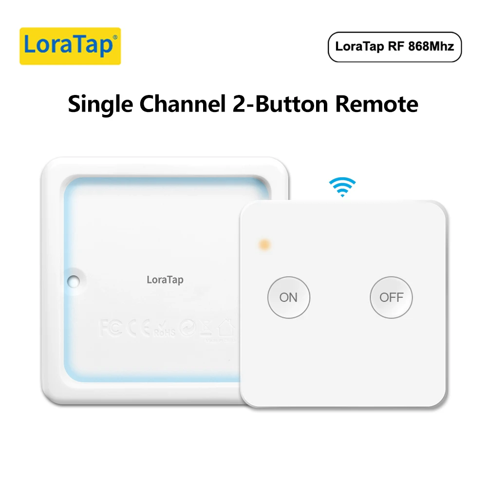 LoraTap 868Mhz Magnetic Smart Light Switch LED Push Button Wireless Remote  Control AC100~250V 10A 1 CH Relay Controller for Lamp