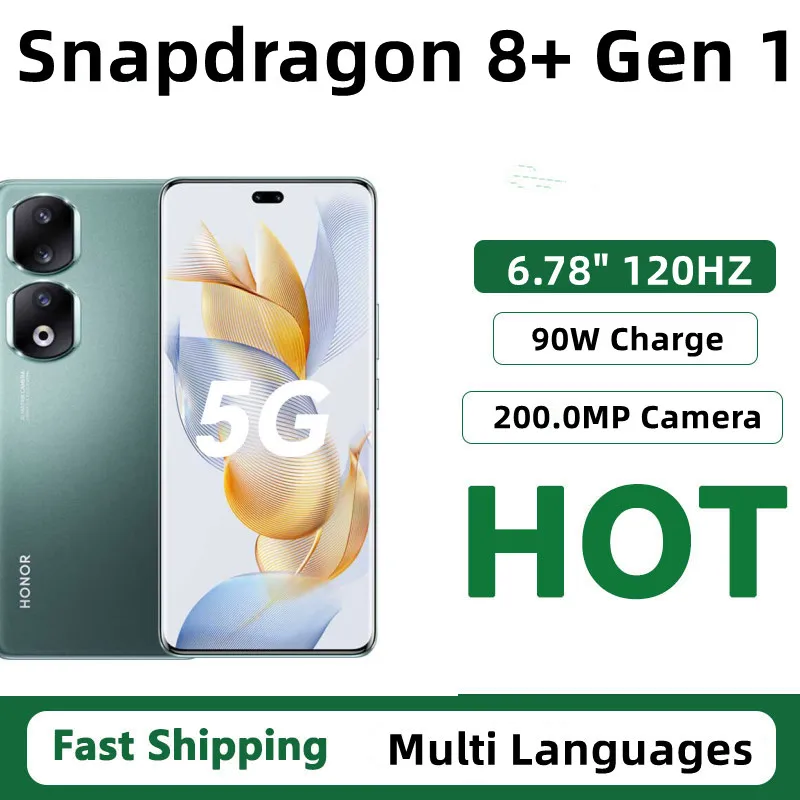 Honor 90 Pro 5G Phone 6.78'' 16GB 512GB Snapdragon 8+ Gen 1 Dual SIM  200.0MP 