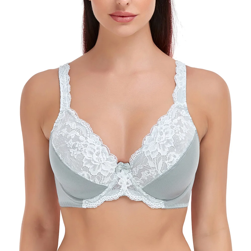 New Women's Underwire Lace Bra Push Up Brassiere 36 38 40 42 44 Cup Size C  D