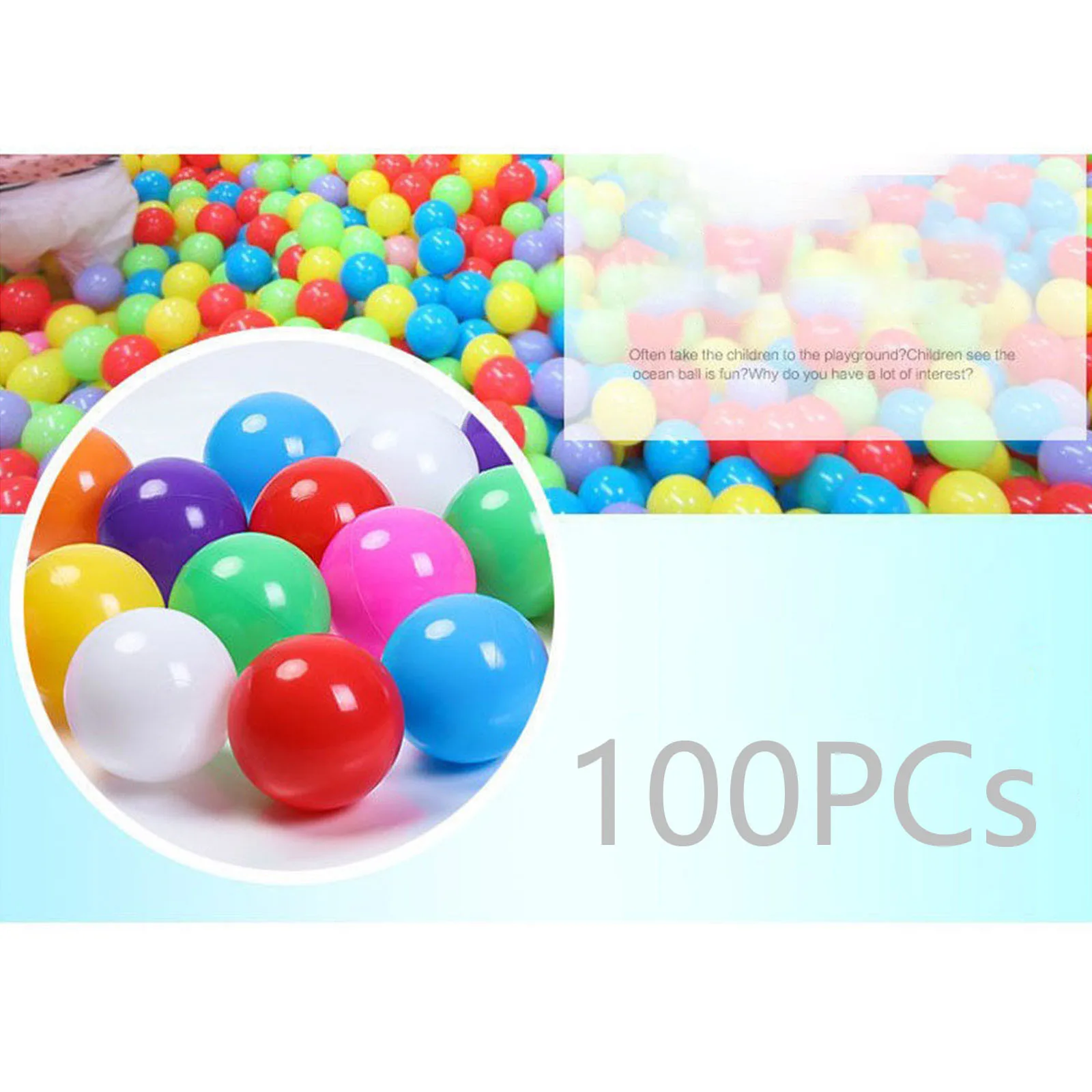 100Pcs 55MM Baby Plastic Balls Water Pool Ocean Ball Games for Children Swim Pit Play House Outdoors Sport Ball Tents Baby Toys-animated-img