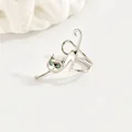 1 pc Retro Cute Cat Ear Clips For Women Green Eyes Creative Funny Kitten Clip On Earring Without Piercing Ear Cuff Charm Jewelry preview-2