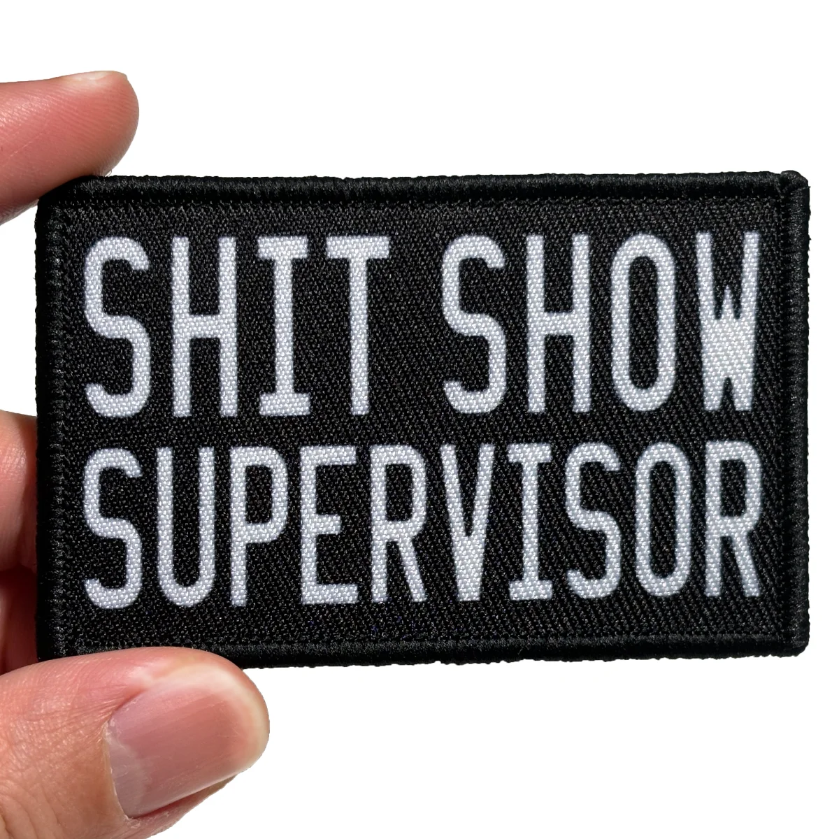 Shit show supervisor funny patch 2" x3" inch morale patch hook and loop backing preview-3