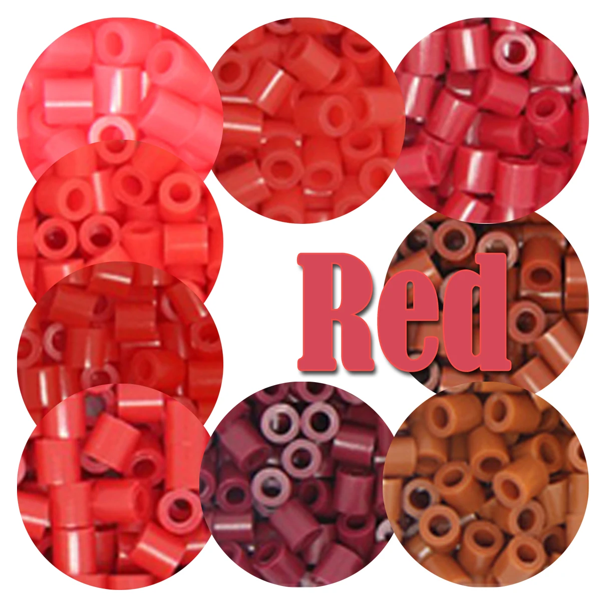 Red Color 5mm 1000PCS Pixel Art Puzzle Hama Beads for Kids Iron Fuse Beads Diy Puzzles High Quality Gift Children toy-animated-img