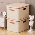 Foldable Fabric Storage Box Lid For Home Use Wardrobe Clothing Organizer Seasonal Storage Box Handy Bin preview-2