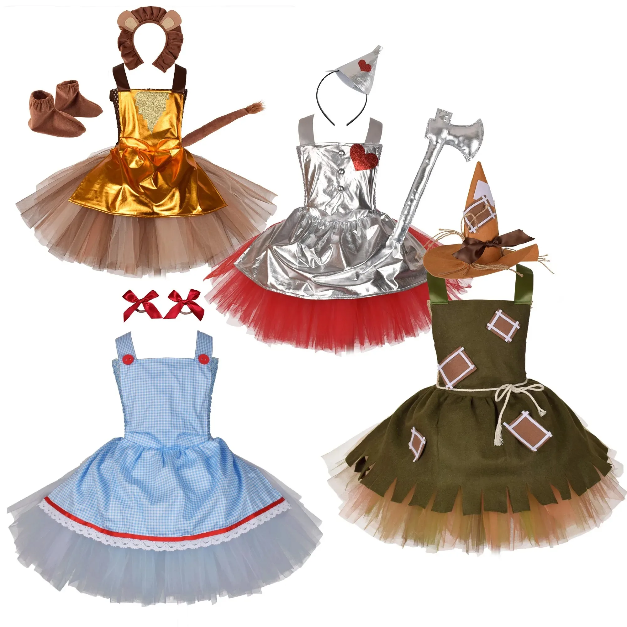 Halloween Wizard of Oz Cosplay Dress Stage Costume June 1 Children's Day Dress Up Girl-animated-img