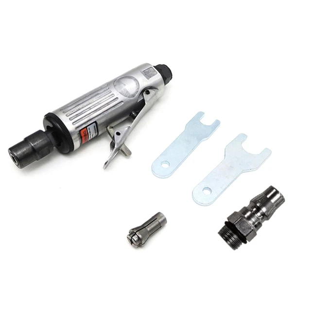 Poratble Mini 1/4 Air Die Grinder Pneumatic Grinding Polisher Mill Engraving Machine with Sanding Discs Tool-animated-img