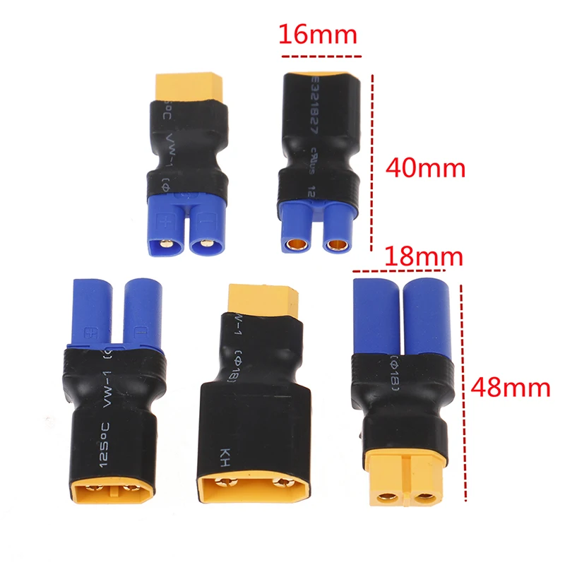 1Pcs Adapter XT60 to XT90 EC5 EC3 Female Male Connectors Banana Plug RC Lipo Battery Control Parts DIY-animated-img