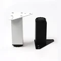 1Pcs Black and White Furniture Feet Adjustable Legs Square Aluminum Alloy Cabinet Feet Bathroom preview-5