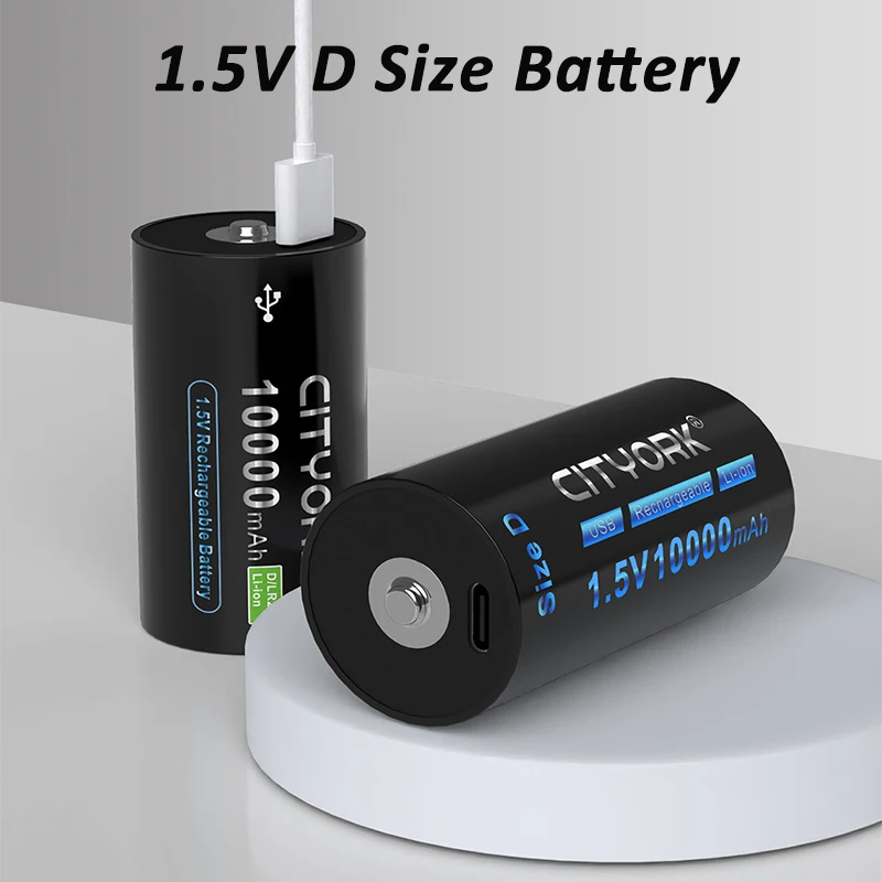 CITYORK C Size/LR14 Rechargeable Battery Type-c USB Charging 1.5V 5500mWh  Li-ion Batteries for Gas stove,Flashlight,water Heater