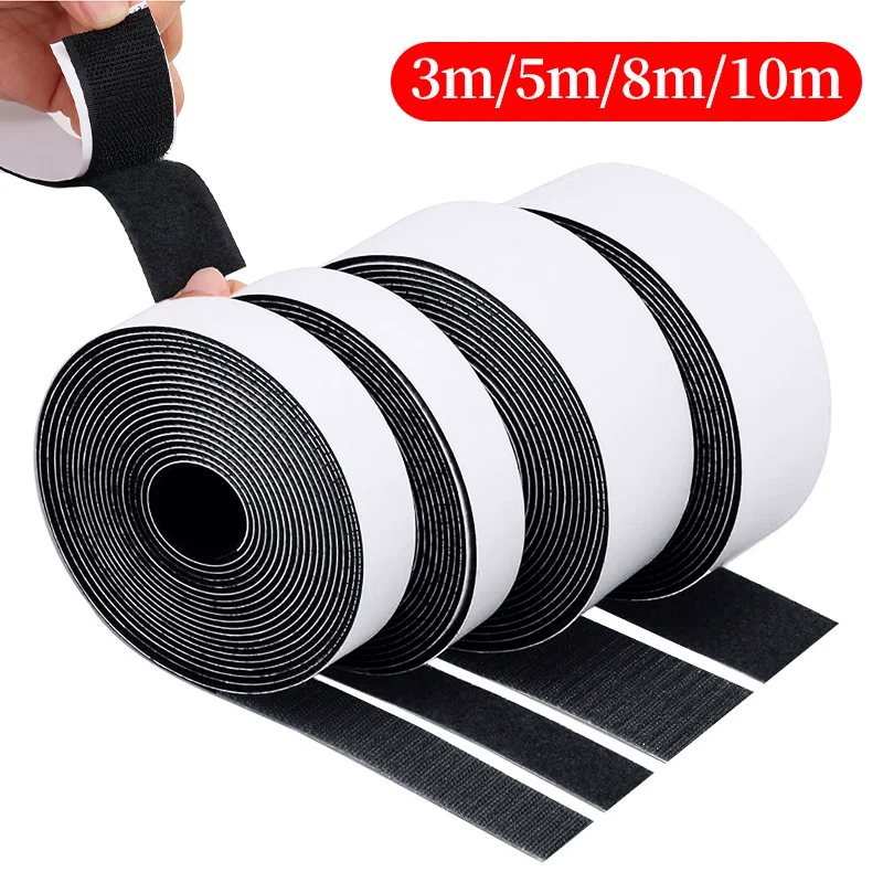 Strong Self-Adhesive Fastener Tape Magic Sticker Tap Nylon Sticker Disks Velcros Tape Hook and Loop DIY Craft Accessories-animated-img