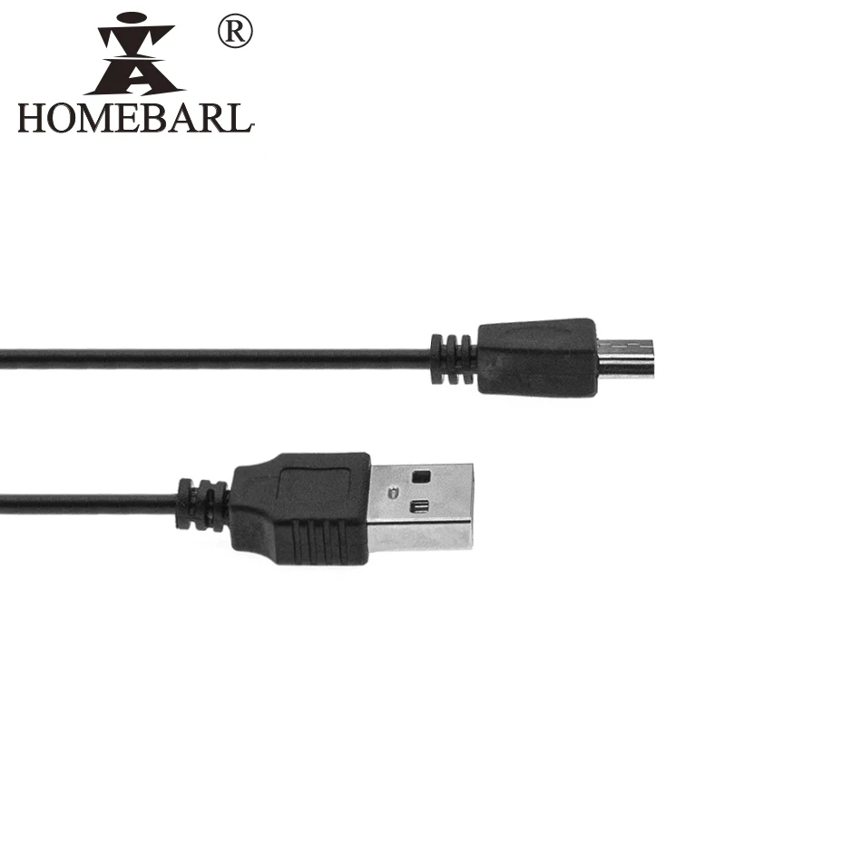 HOMEBARL Data Sync Flat Mini USB A Male To Mini 5 Pins B Charger V3 USB Cable For MP3 MP4 MP5 Player Camera Radio Bluetooth DVD-animated-img