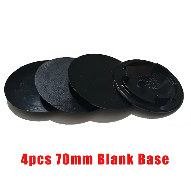 4Pcs/Set 70mm Black Wheel Center Cap Badge No Logo Tire Rim Cover Car Styling Accessories Refit Parts-animated-img