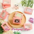 20/30 Pink Small Paper Boxes With Clear Window, Suitable for Jewelry Soap Chocolate Candy Weddings Parties Birthdays preview-2