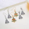 Colourful Crystal Zircon Christmas Tree Earrings For Women Sparkling Rhinestone Santa Claus Snowflake Earring Holiday Jewelry preview-1