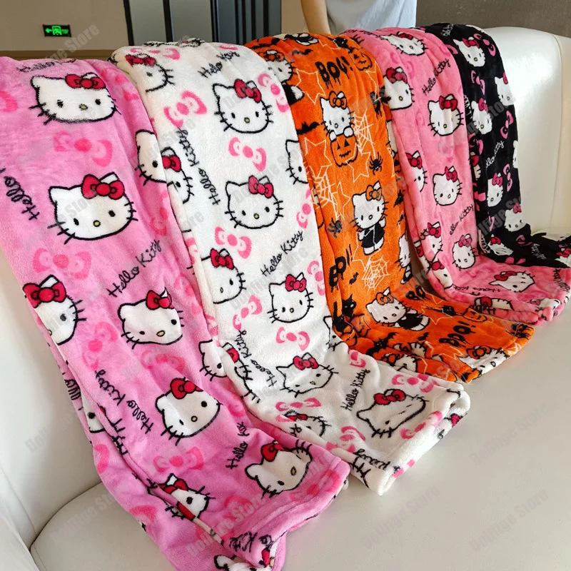 2023 Nouveau Sanrio Hello Kitty Pyjama Noir Rose Anime Flanelle Fem