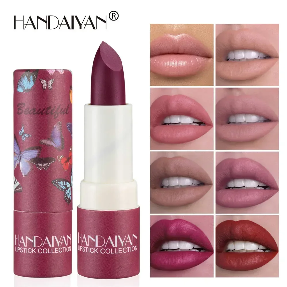 8 Colors Moisturizing Velvet Matte Lipstick Waterproof Long Lasting Not Easy To Fade Sexy Red Lip Tint Nude Lipstick Cosmetics-animated-img