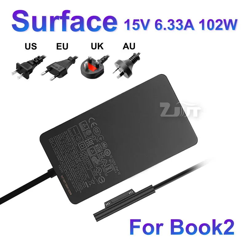 15V 6.33A 102W AC Laptop Power Adapter For Microsoft Surface Book2 1798 Compatibility Book1 Laptop3 Pro7 Charger 5V 1.5A-animated-img