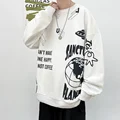Fashion Hoodie Men's Sweatshirt Top Spring and Autumn Loose Casual Korean Version Trend Couple Fashion Printing Sweater Men preview-1