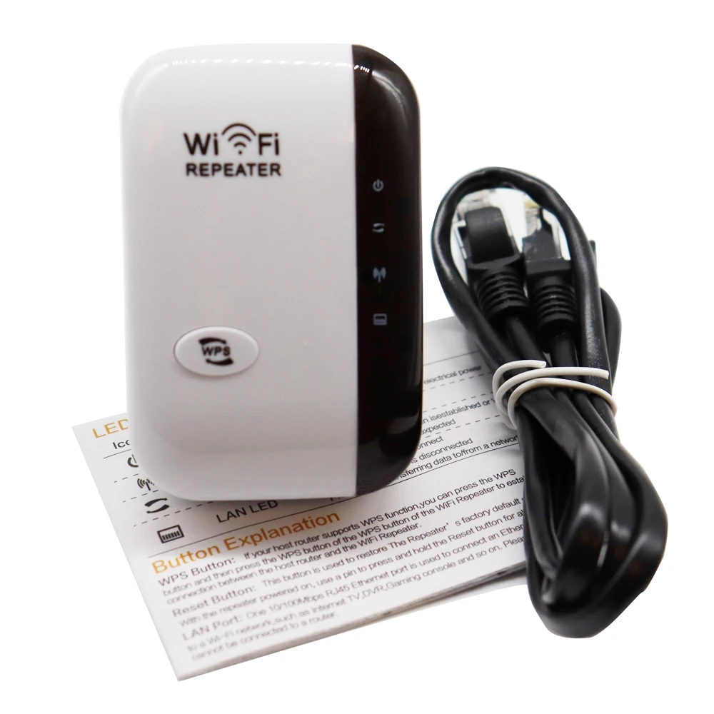 קנו אלי אקספרס  WPS Router 300Mbps Wireless WIFI Repeater WiFi Extender  Amplifier WiFi Booster Repetidor Wi Fi Signal Repeater Access Point AP