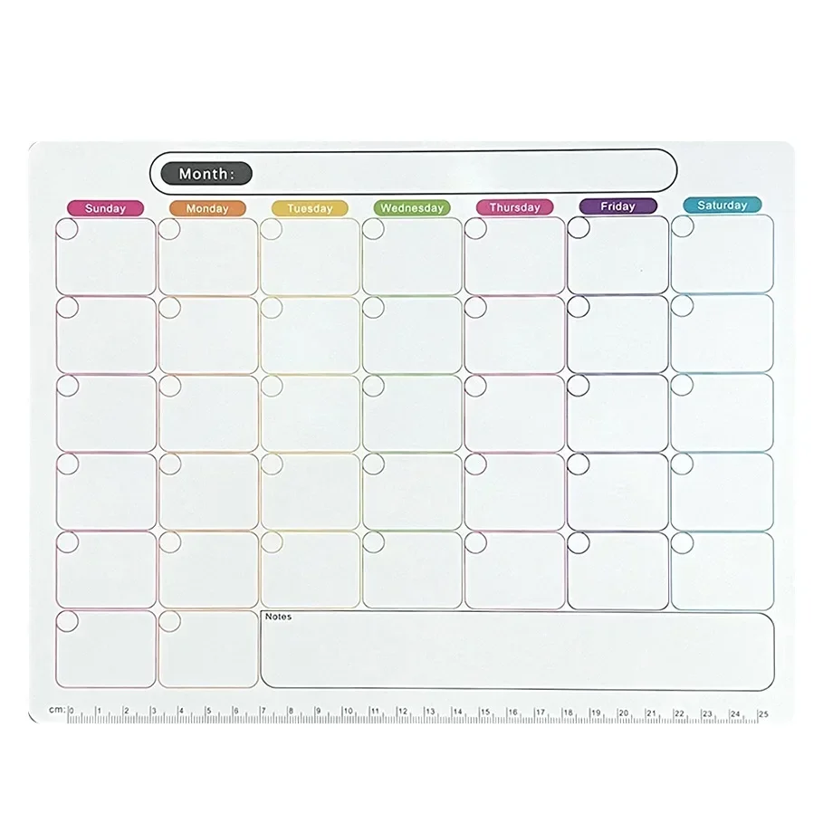 A refrigerator magnet ,monthly and weekly planner, magnetic calendar sticker, soft magnetic note sticker, message board-animated-img