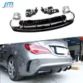 ABS Material Rear Bumper Diffuser with Exhaust Tips for Mercedes-Benz CLA Class W117 CLA260 CLA45 AMG Style 2013-2019