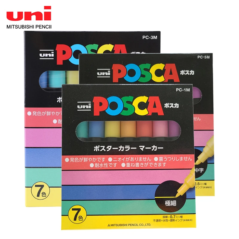 1 UNI Ball POSCA PC-1M Marker Pen POP Poster Pen/Graffiti Advertisement  0.7mm Art Stationery Multi-color Optional Art Supplies