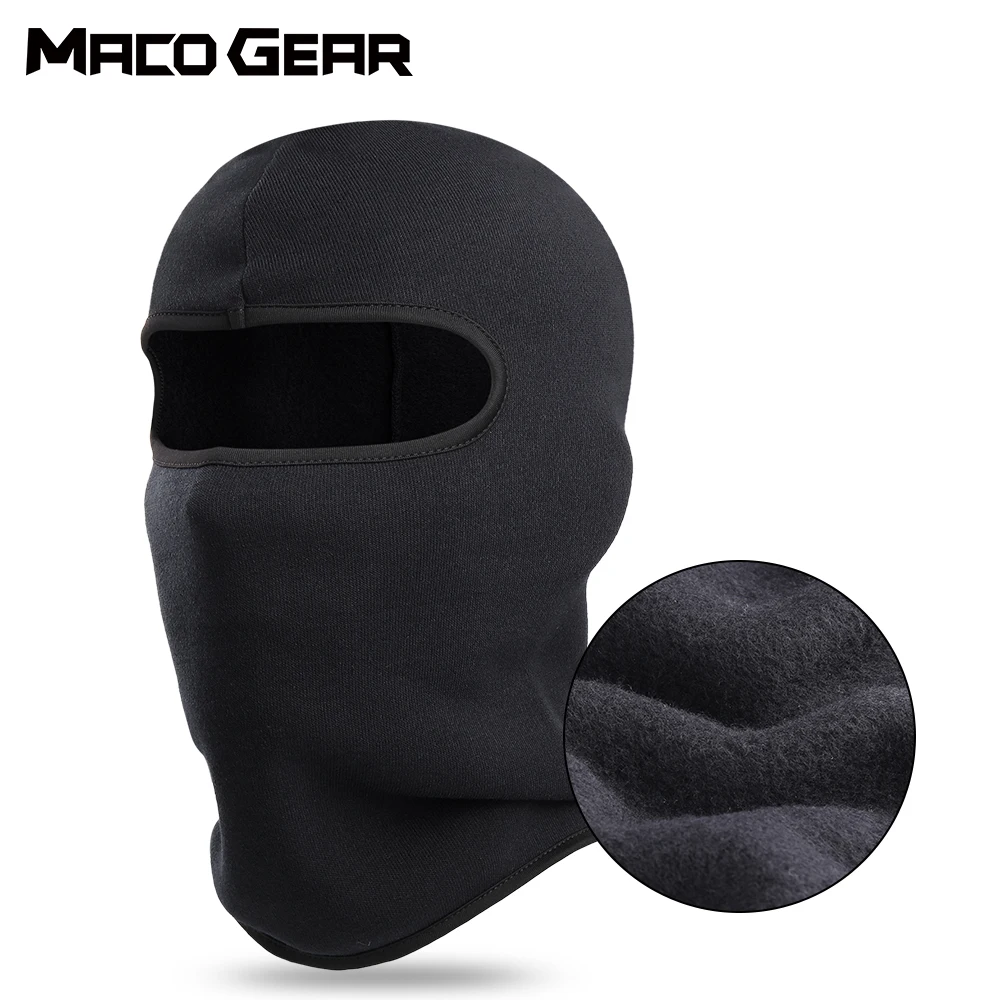 Winter Fleece Balaclava Thermal Full Face Mask Windproof Scarf Sport Ski Hiking Camping Outdoor Bike Helmet Liner Caps Men Women-animated-img