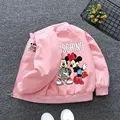 New Spring Baby Boys Girls Jacket Fashion Cartoon Mickey Minnie Mouse Print Outerwear for Kids Clothes Children Windbreaker Coat preview-2