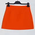 22 Spring Orange Silk Wool Skirt Set Women Long Sleev Single Breasted Lapel Collar Short Blazer Elegant High Waist A-line Skirt preview-5